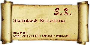 Steinbock Krisztina névjegykártya